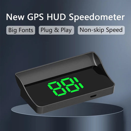 Car Speedometer HUD GPS Head Up Display KM/H MPH Digital Speed Meter Windshield Projector Plug&Play Auto Electronics Accessories