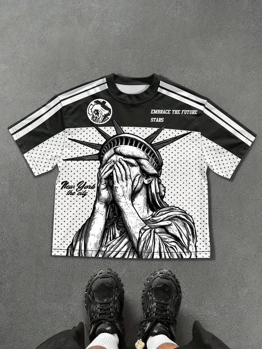 2025 Summer New sporty, casual and fashionable outdoor 3D digital printed soft comfortable and men's T-shirtplease