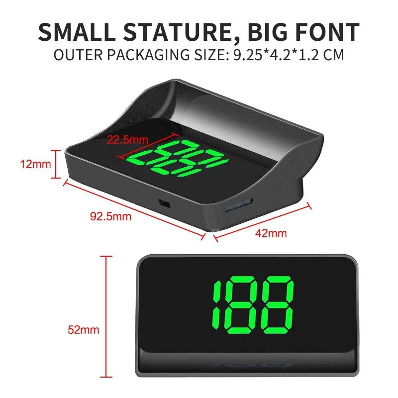 Car Speedometer HUD GPS Head Up Display KM/H MPH Digital Speed Meter Windshield Projector Plug&Play Auto Electronics Accessories