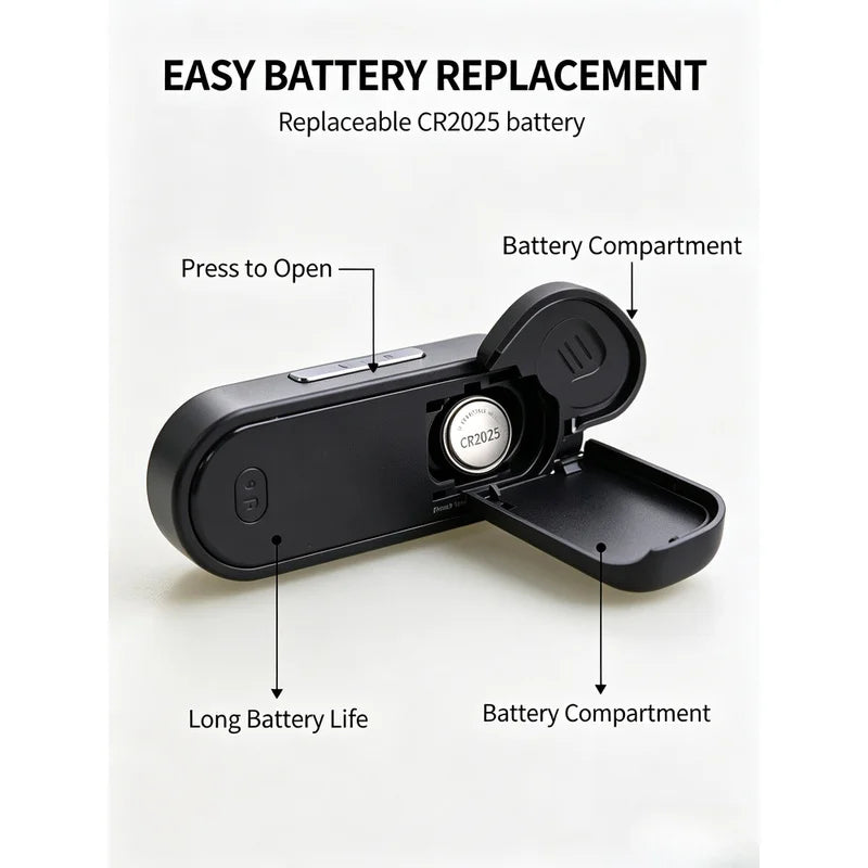 Mini Car Digital Clock LED Backlight Time Temperature Display Adjustable Angle