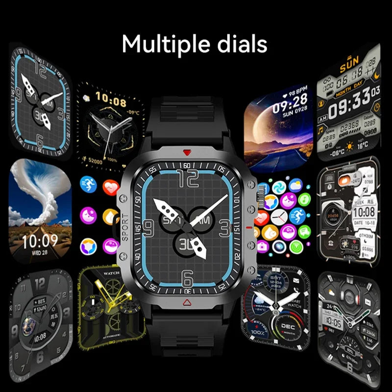 Outdoor 2.01'' Men's Smartwatches Flashlight Fitness Clock Wireless Call Sports Wrist Smart Watches for Women IOS Android 2026