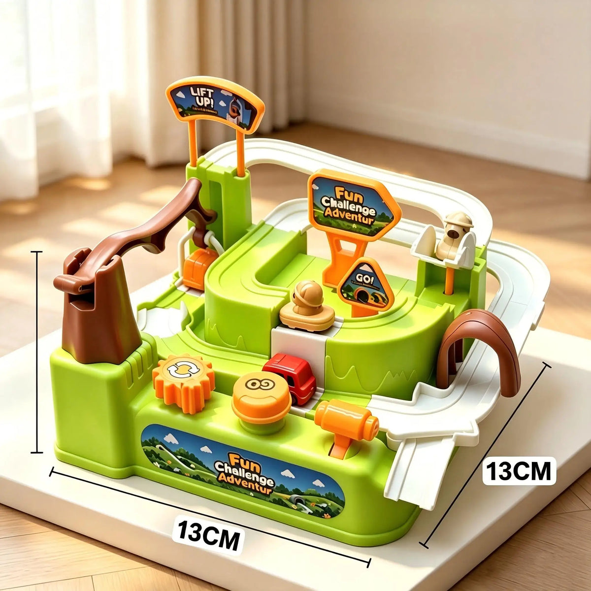 Children's Car Adventure Track Toy Vehicle for Ages 2-3 Boys' Educational Building Girls' Parking Lot Playset