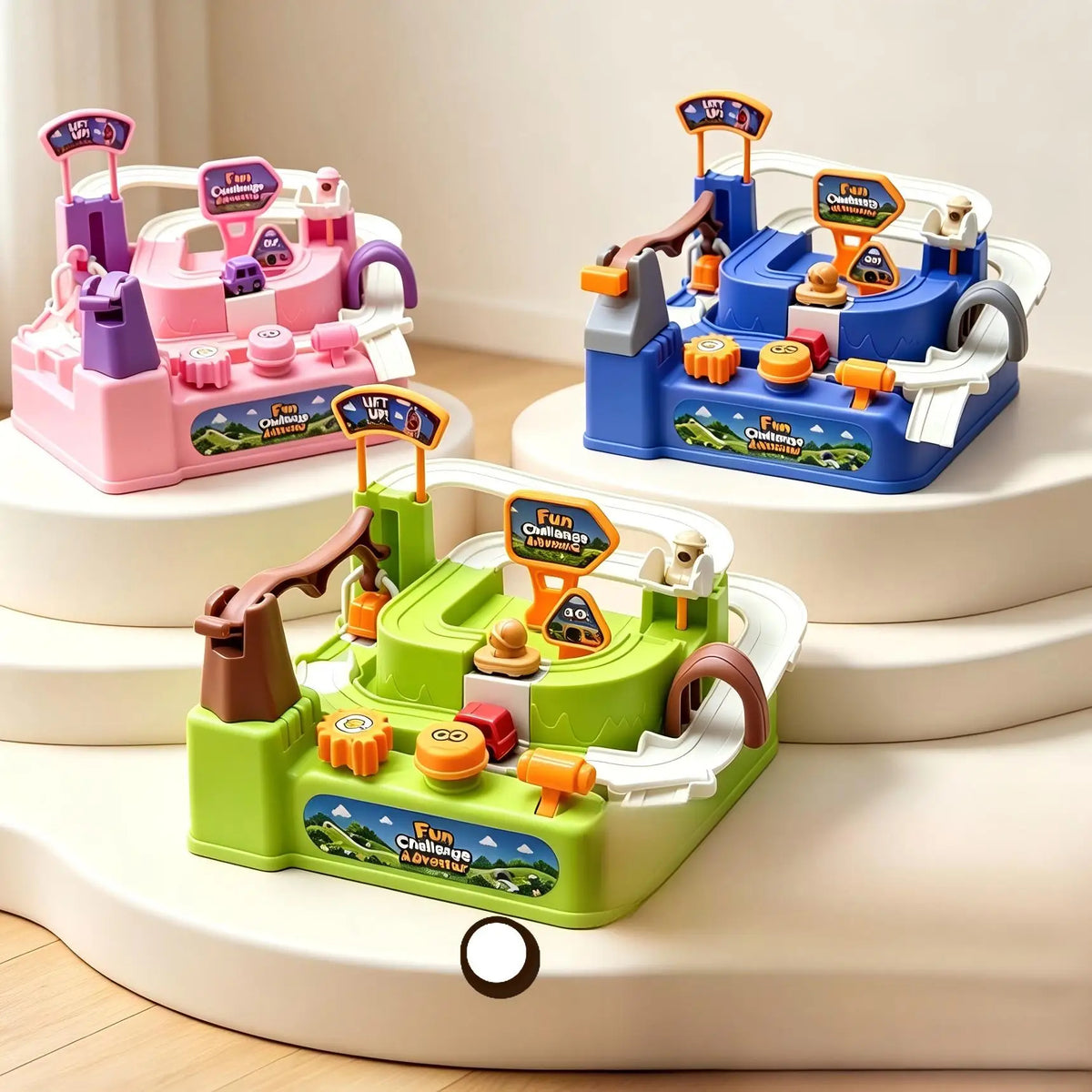Children's Car Adventure Track Toy Vehicle for Ages 2-3 Boys' Educational Building Girls' Parking Lot Playset