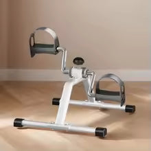 Mini Foldable Foot Pedal Exerciser with Adjustable Resistance Under Desk Bike Stationary Exercise Bike for Home Exercise
